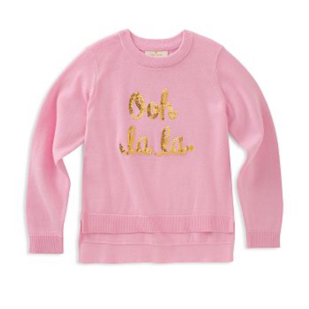 ooh la la sequin sweater Kate spade 3t pink